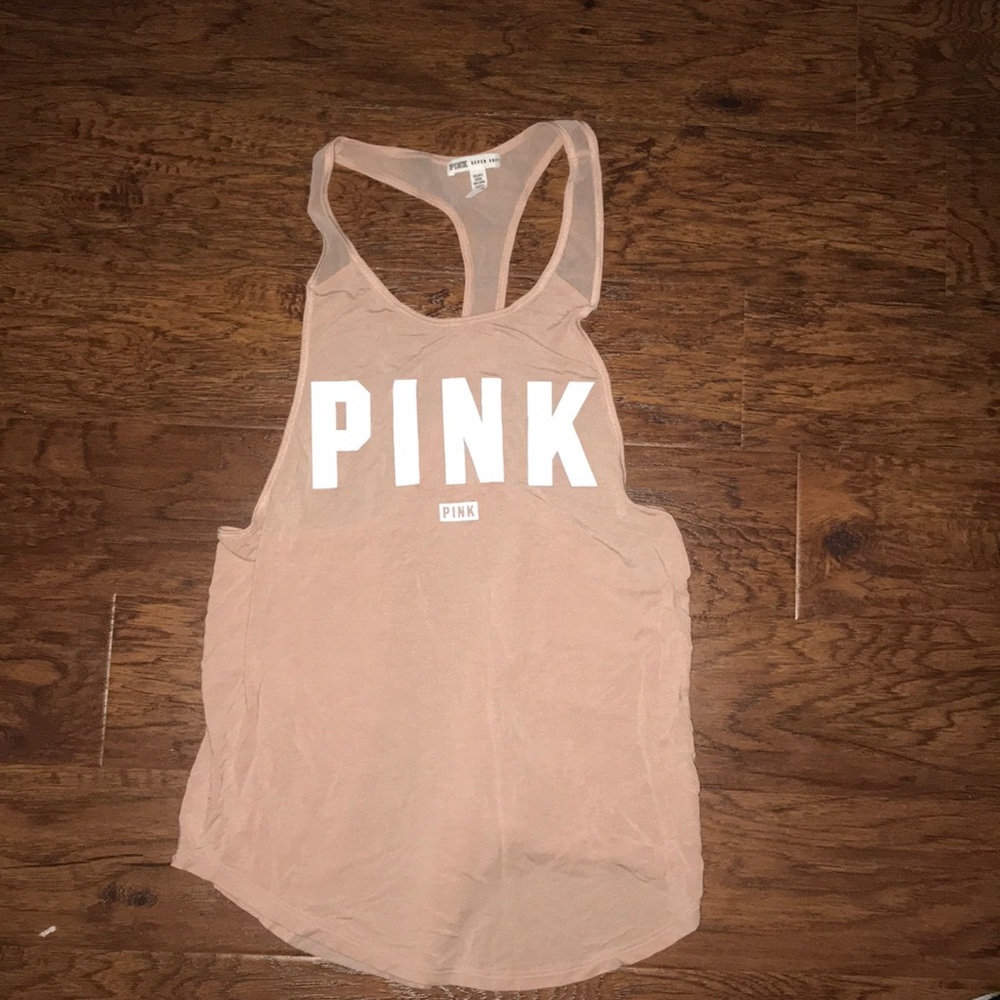 PINK shear back tank top